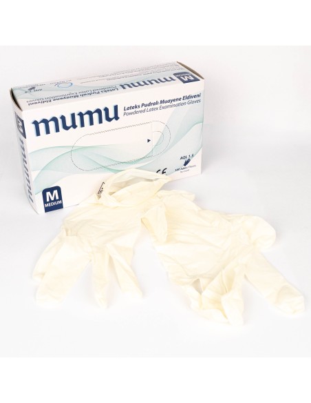 Rukavice latexové  vel.L,XL (100 ks v balení) - bílé PP